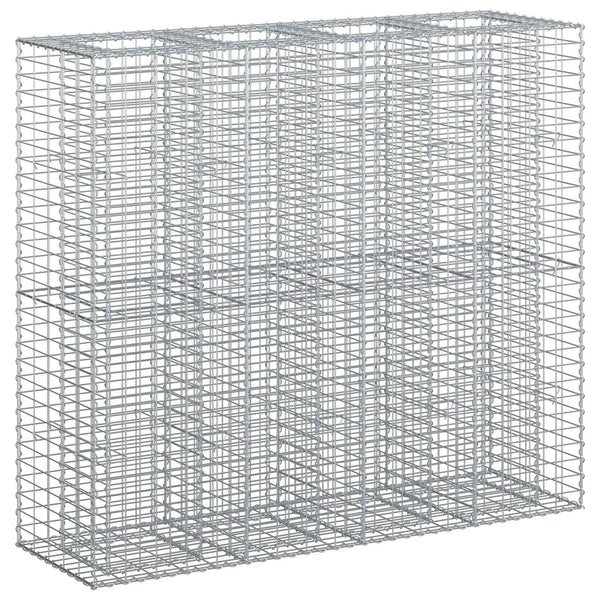 Gabionen Hochbeet 2er Set Silber 170cm