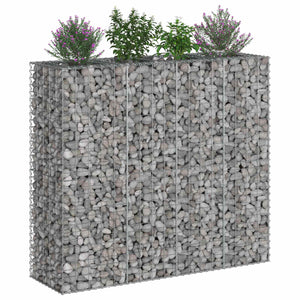 Gabionen Hochbeet 2er Set Silber 170cm