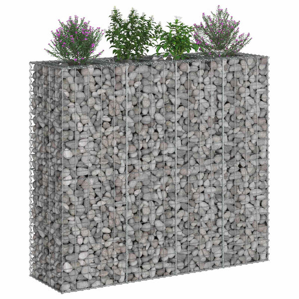 Gabionen Hochbeet 2er Set Silber 170cm