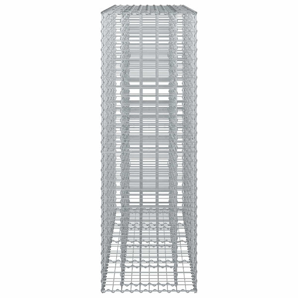 Gabionen Hochbeet 2er Set Silber 170cm