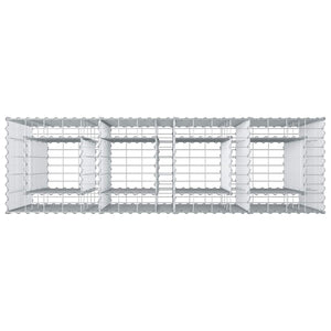 Gabionen Hochbeet 2er Set Silber 170cm