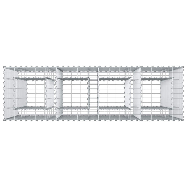 Gabionen Hochbeet 2er Set Silber 170cm