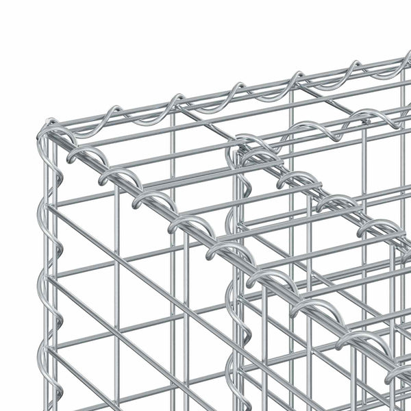 Gabionen Hochbeet 3er Set Silber 250x50x150cm