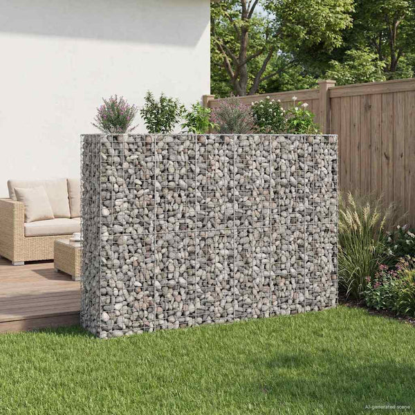 Gabionen Hochbeet 3er Set Silber 250x50x150cm