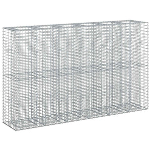 Gabionen Hochbeet 3er Set Silber 250x50x150cm