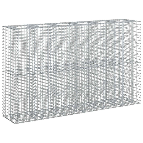 Gabionen Hochbeet 3er Set Silber 250x50x150cm