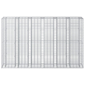 Gabionen Hochbeet 3er Set Silber 250x50x150cm