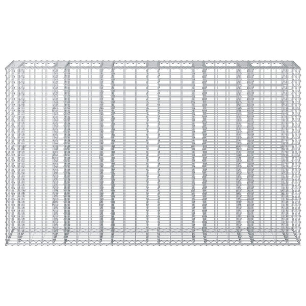 Gabionen Hochbeet 3er Set Silber 250x50x150cm