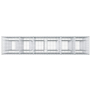 Gabionen Hochbeet 3er Set Silber 250x50x150cm