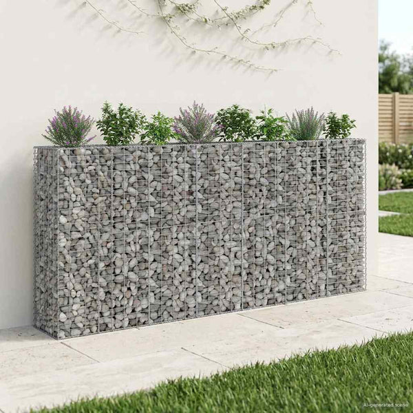 Gabionen Hochbeet 330x50x150cm, 4er Set