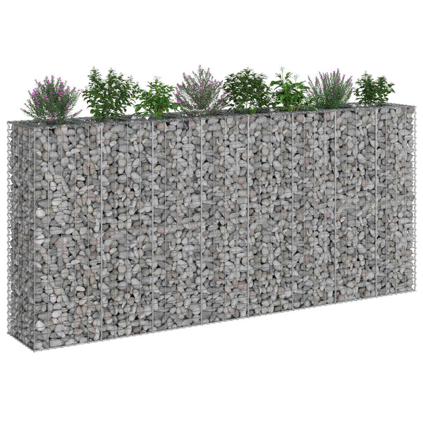 Gabionen Hochbeet 330x50x150cm, 4er Set