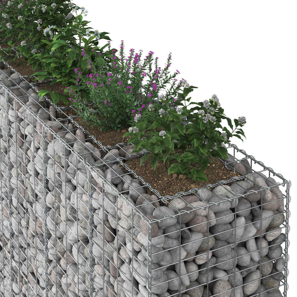 Gabionen Hochbeet 330x50x150cm, 4er Set