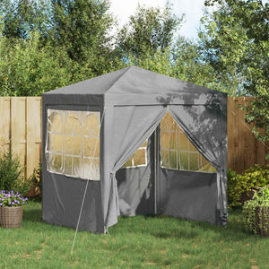 vidaXL Party Tent Light Grey 200 x 200 x 240 cm PE and Steel