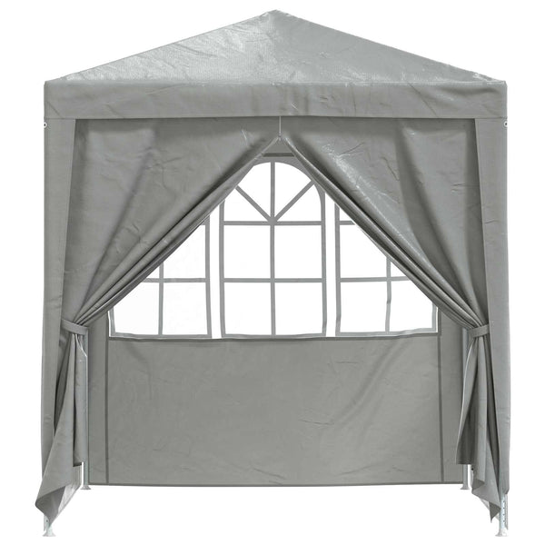 vidaXL Party Tent Light Grey 200 x 200 x 240 cm PE and Steel
