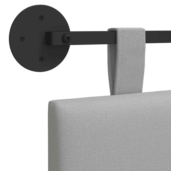 vidaXL Wall-Mounted Headboard Cloud Grey Fabric