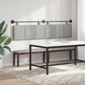 vidaXL Wall-Mounted Headboard Cloud Grey Fabric