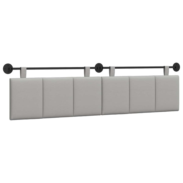 vidaXL Wall-Mounted Headboard Cloud Grey Fabric