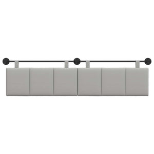 vidaXL Wall-Mounted Headboard Cloud Grey Fabric
