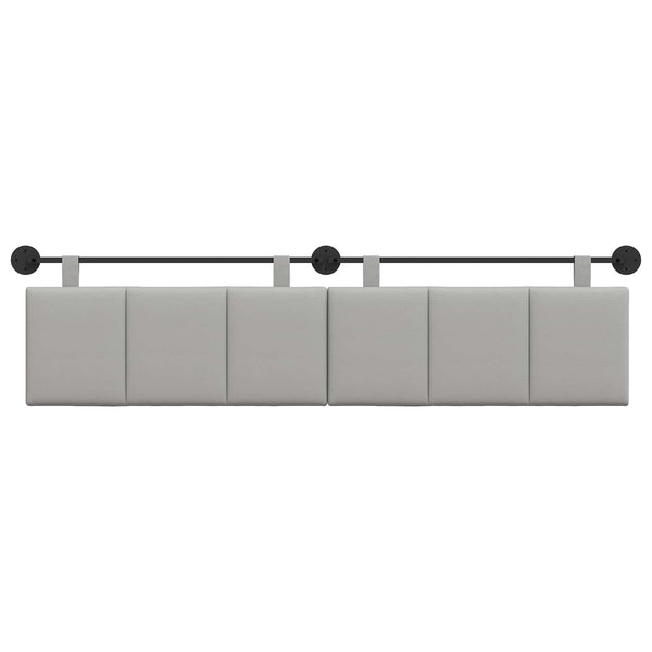 vidaXL Wall-Mounted Headboard Cloud Grey Fabric