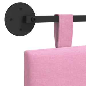 vidaXL Hanging Headboard Pink Fabric