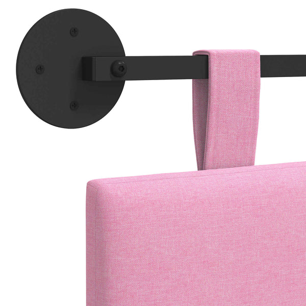 vidaXL Hanging Headboard Pink Fabric