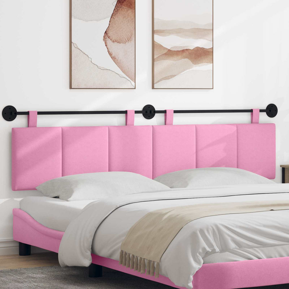 vidaXL Hanging Headboard Pink Fabric