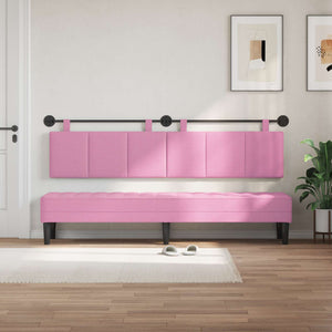 vidaXL Hanging Headboard Pink Fabric