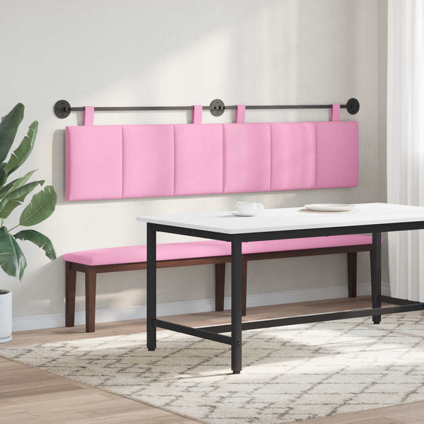 vidaXL Hanging Headboard Pink Fabric