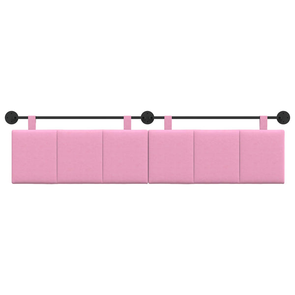 vidaXL Hanging Headboard Pink Fabric