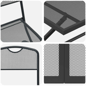 vidaXL Garden Furniture Set 5 pcs Anthracite Iron and Steel