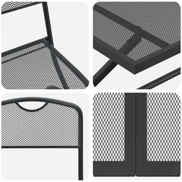 vidaXL Garden Furniture Set 5 pcs Anthracite Iron and Steel