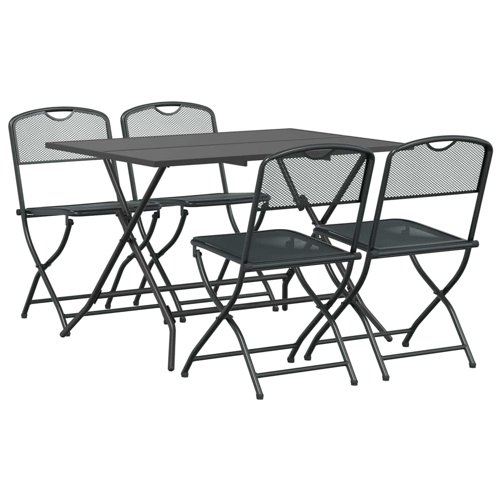 vidaXL Garden Furniture Set 5 pcs Anthracite Iron and Steel