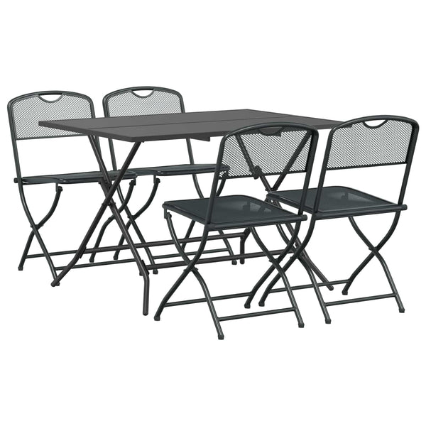 vidaXL Garden Furniture Set 5 pcs Anthracite Iron and Steel