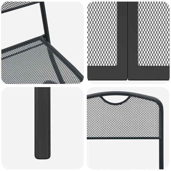 vidaXL Garden Furniture Set 3 pcs Anthracite Iron and Steel