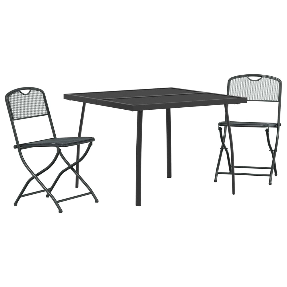 vidaXL Garden Furniture Set 3 pcs Anthracite Iron and Steel