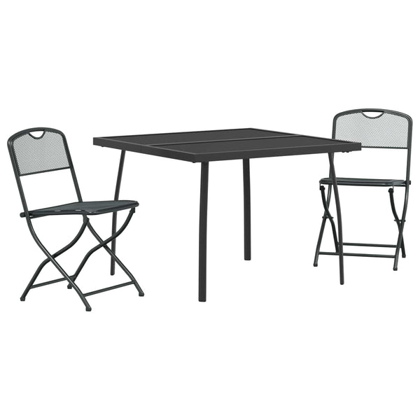 vidaXL Garden Furniture Set 3 pcs Anthracite Iron and Steel