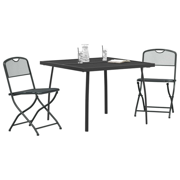 vidaXL Garden Furniture Set 3 pcs Anthracite Iron and Steel