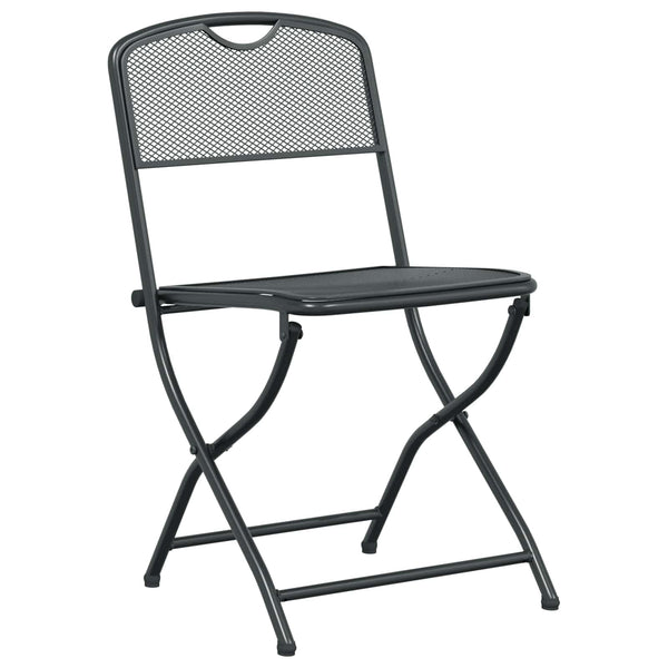 vidaXL Garden Furniture Set 9 pcs Anthracite Iron and Steel