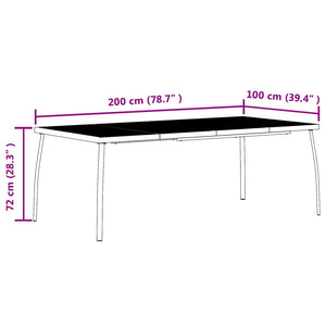 vidaXL Garden Furniture Set 9 pcs Anthracite Iron and Steel