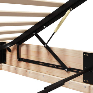 vidaXL Ottoman Bed Frame Natural 80 x 200 cm Solid Pine Wood