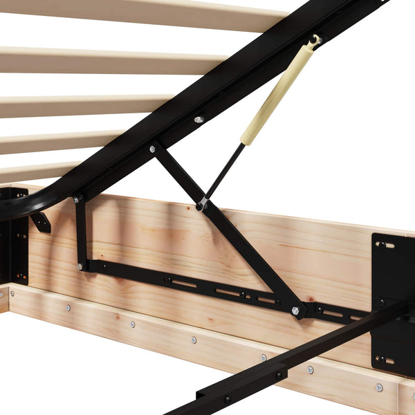 vidaXL Ottoman Bed Frame Natural 80 x 200 cm Solid Pine Wood