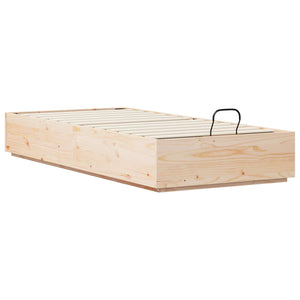 vidaXL Ottoman Bed Frame Natural 80 x 200 cm Solid Pine Wood