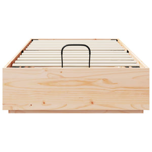 vidaXL Ottoman Bed Frame Natural 80 x 200 cm Solid Pine Wood