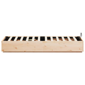 vidaXL Ottoman Bed Frame Natural 80 x 200 cm Solid Pine Wood