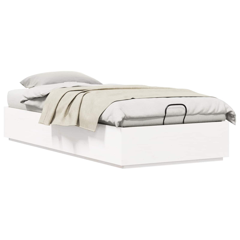 vidaXL Ottoman Bed Frame White 80 x 200 cm Solid Pine Wood