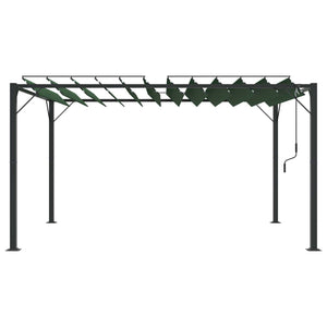 Grüner Pavillon mit Lamellendach 3x4m