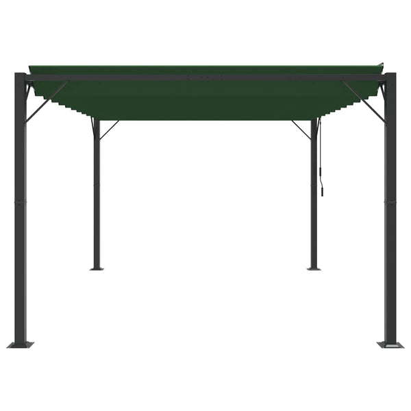 Grüner Pavillon mit Lamellendach 3x4m