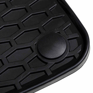 vidaXL Car Floor Mats 2 pcs Black Rubber