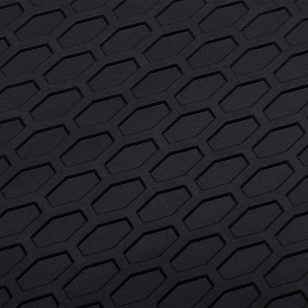 vidaXL Car Floor Mats 2 pcs Black Rubber