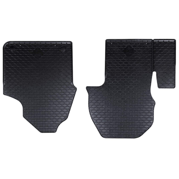 vidaXL Car Floor Mats 2 pcs Black Rubber